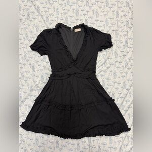 Altar'd State Black Ruffle Dress